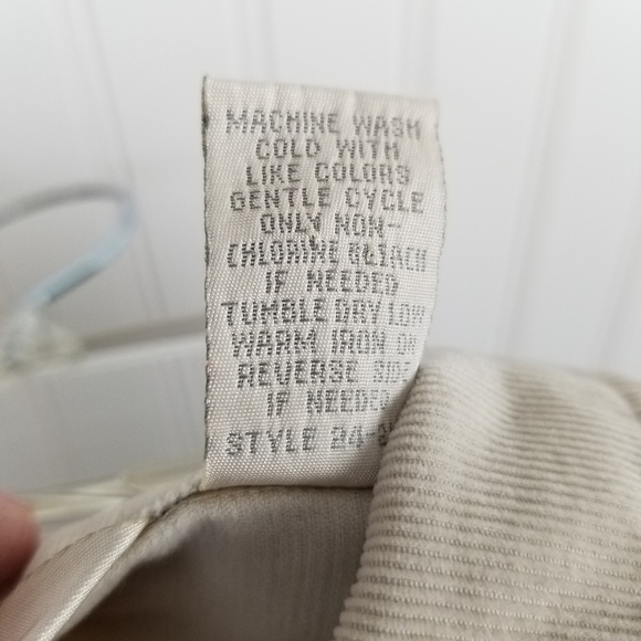 J Jill Embroidered Corduroy Button Front Shirt Lightweight 3/4 Sleeve Pockets - Picture 10 of 11